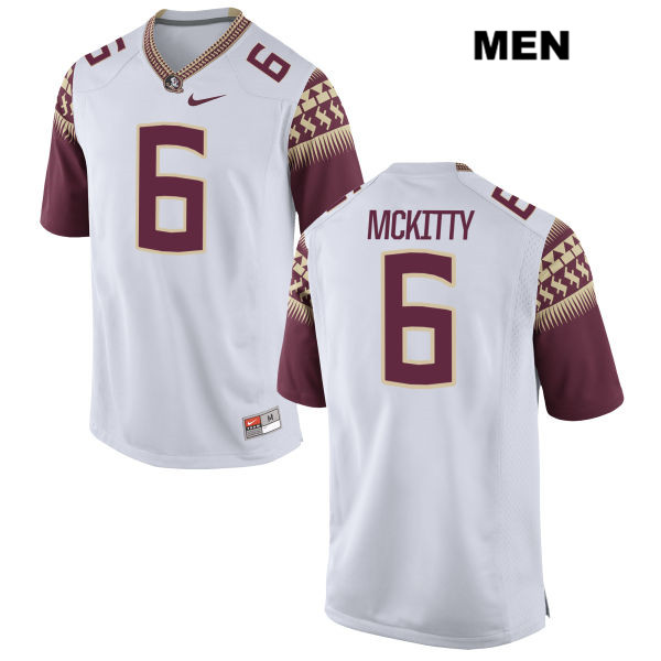 Men's NCAA Nike Florida State Seminoles #6 Tre Mckitty College White Stitched Authentic Football Jersey LRC8369UF